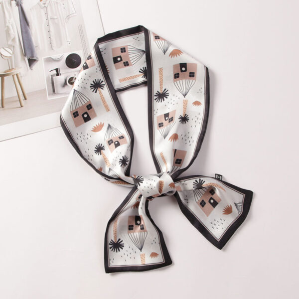 Trendy Women's Narrow Hairband Decorative Scarf