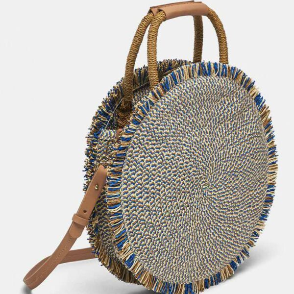 Tassel straw bag