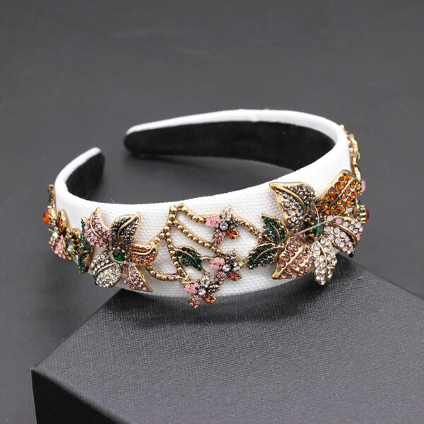 Women's Hair Band Inlaid With Colorful Flowers