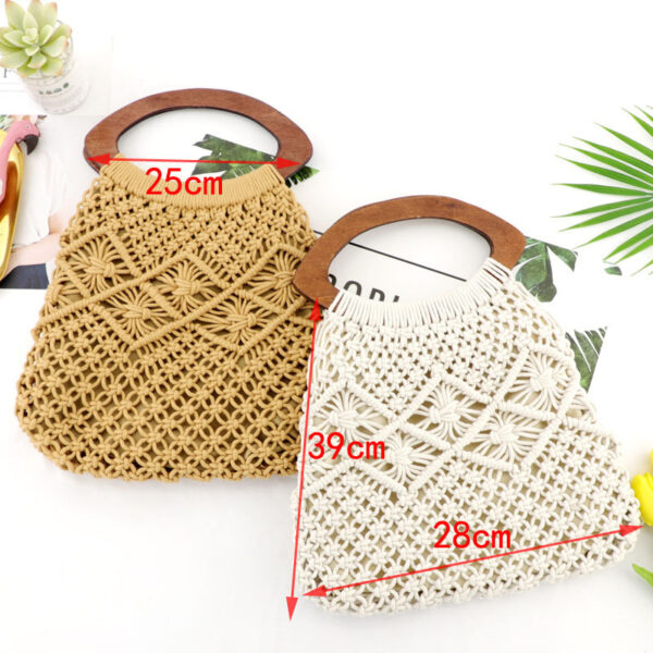 Cotton rope straw bag
