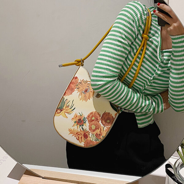 National Style Oil Painting Bag Women's Niche Design