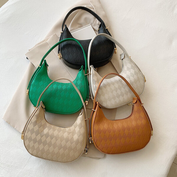 Trendy Elegant Single Shoulder Solid Color Dumpling Bag
