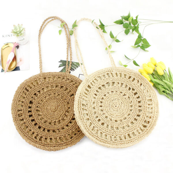 Woven soft beach bag straw bag