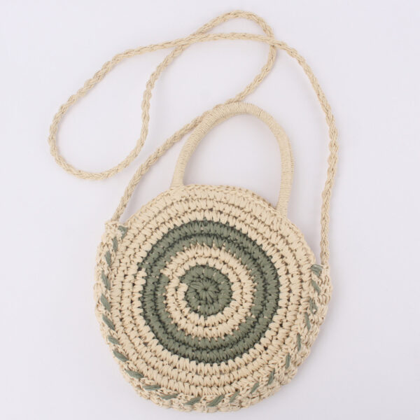 Beach Braided Bag Round Tote Shoulder