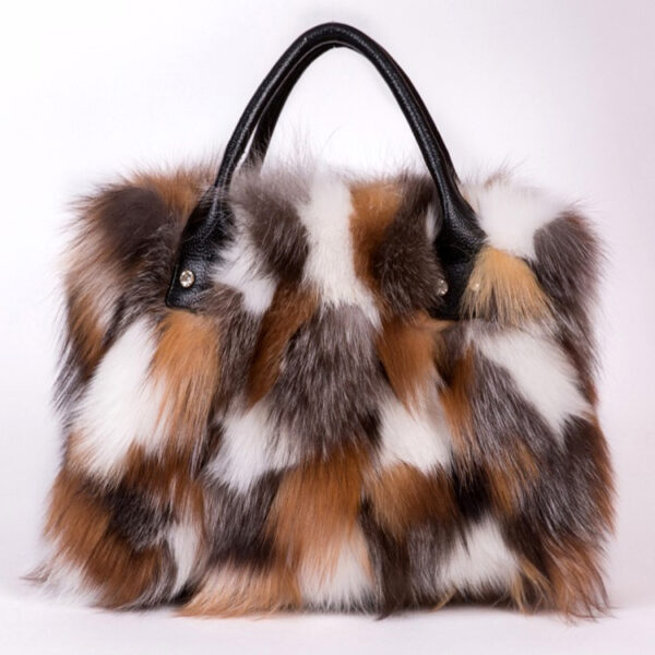 Fur Fox Hair One Shoulder Crossbody Portable Wool Bag