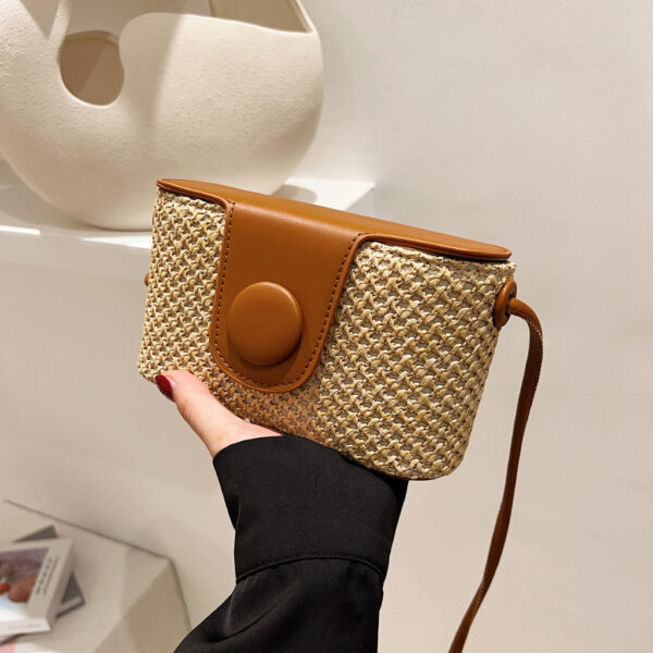 Fashion Straw Bag Summer Bucket Western Style Niche