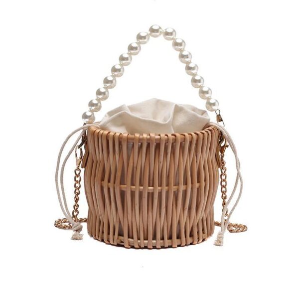 New Style Western Fashion Messenger Handbag All-match Pearl Chain Shoulder Bag