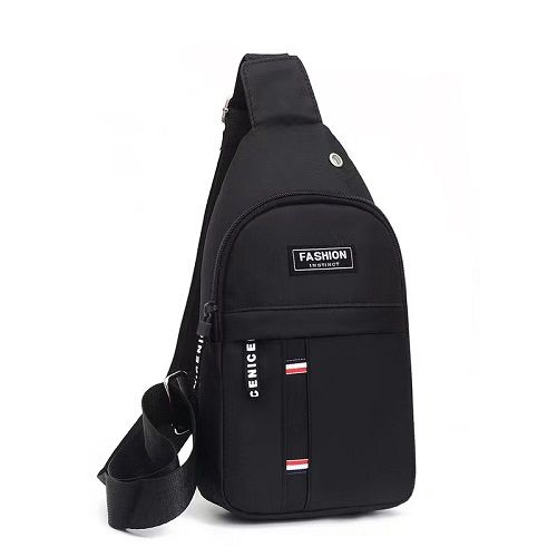 New Chest Bag New Men Simple Nylon Fashion Waterproof One Shoulder Crossbody Black Bag