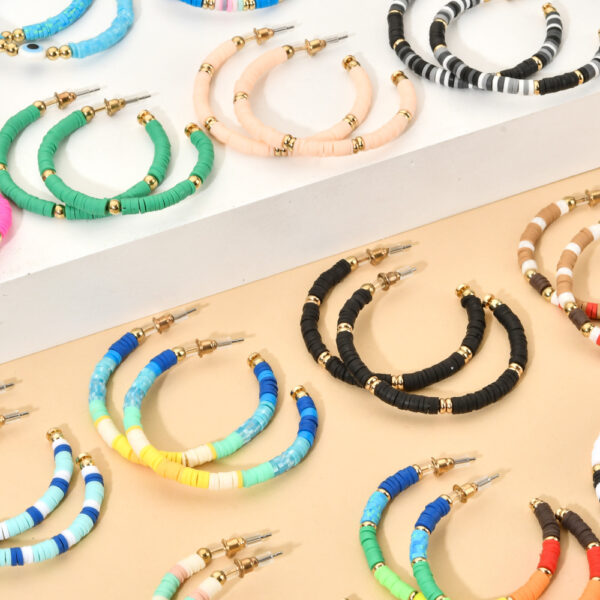 Mix And Match Colored Clay Earrings