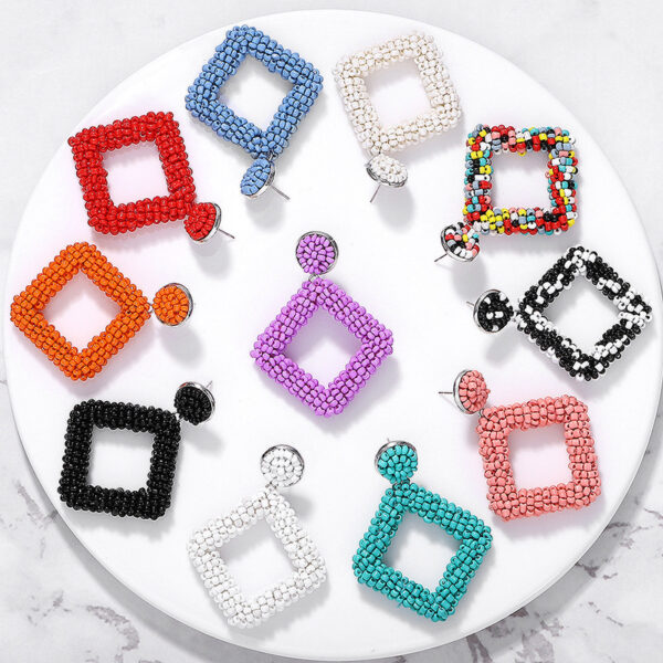 Diamond Bead Earrings