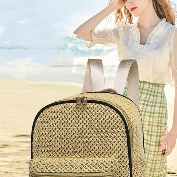 New Straw Woven Simple Fashion Backpack