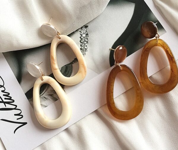 Drop style resin earrings