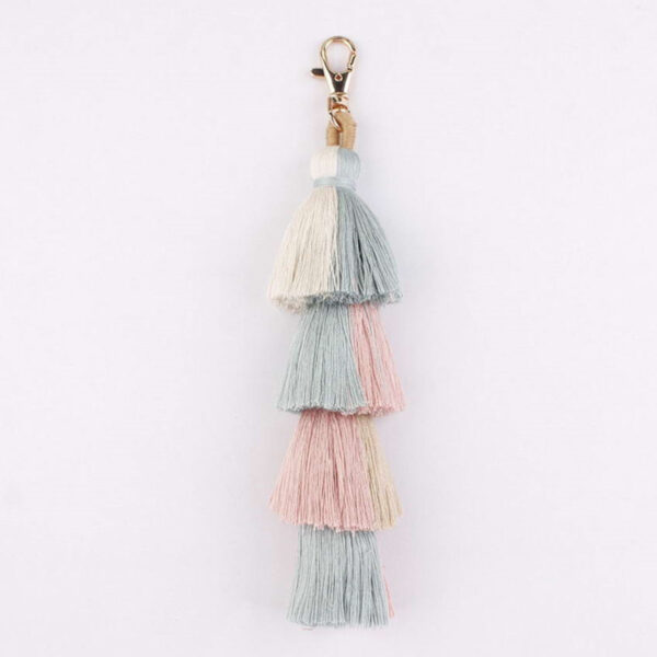Bohemian Mixed Colored Cotton Thread Five-layer Tassel Bag Ornaments Ethnic Style Fashion Ornament