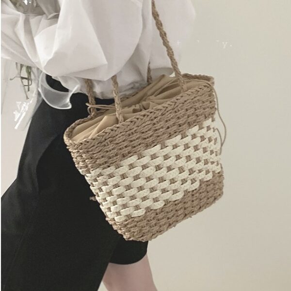 Fashion Single Shoulder Vegetable Basket Straw Bag