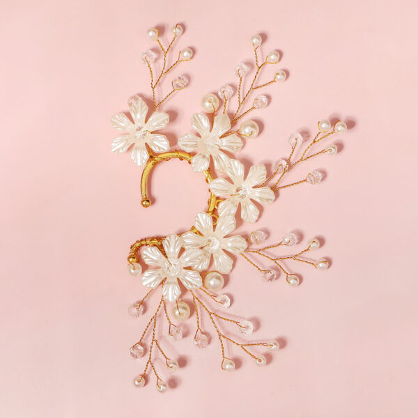 Temperament Earrings Handmade Pearl Rhinestone Ear Clips Female