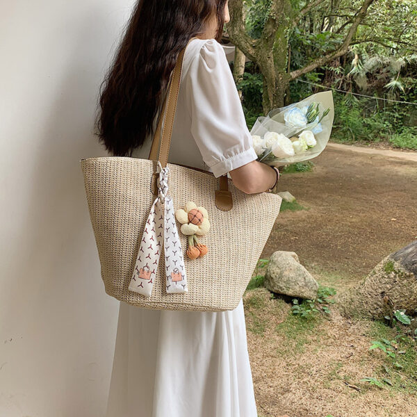 Woven Bag Women's Large Capacity Versatile Straw Shoulder Bag