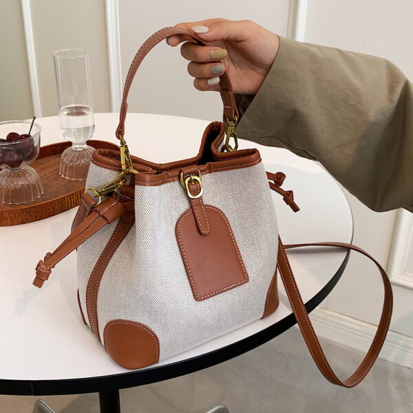 Female Casual New Brand Portable Bucket Bag Canvas