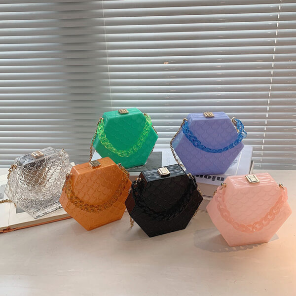 Solid Color Funny Personality Acrylic Box Bag