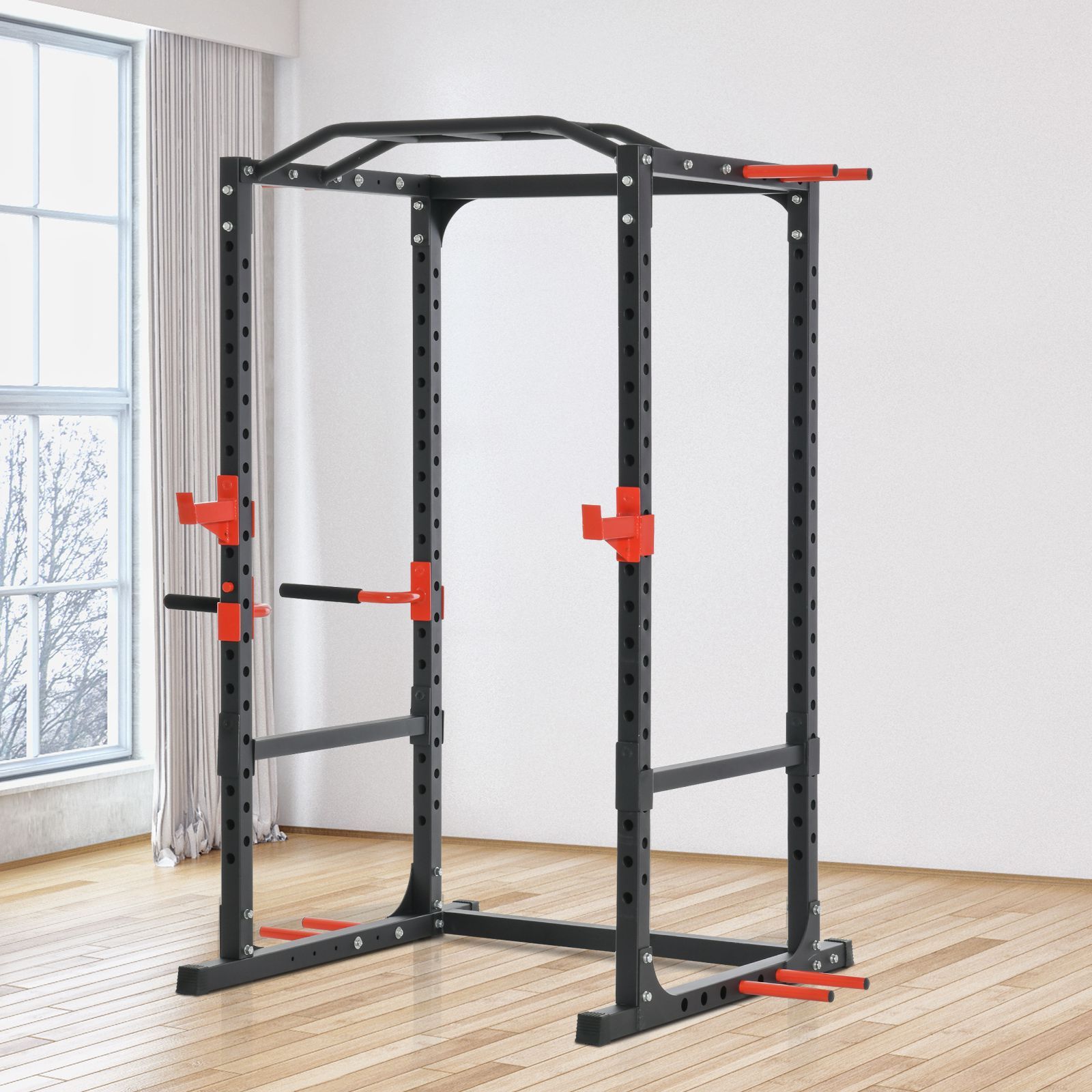 Power Tower Pull Up Bar Squat Rack Power Cage At Home Workout Equipment,Upper Body Strength Training Equipment - Image 2