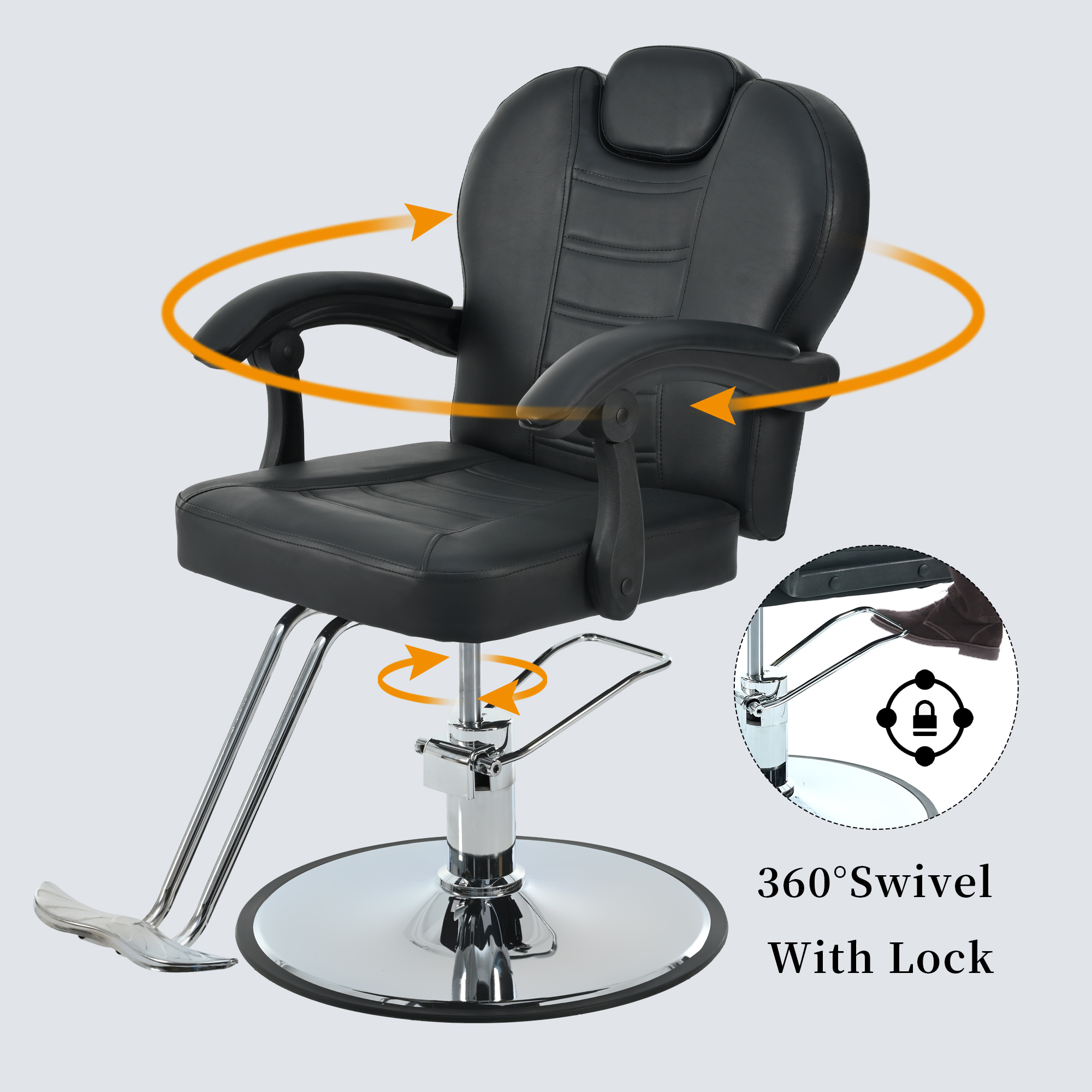 Metal Barber Salon Chair - Image 4