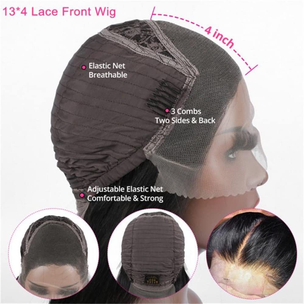 Chocolate Brown 13x4 Lace Front Wig Human Hair Color 4 Body Wave Density - Image 6