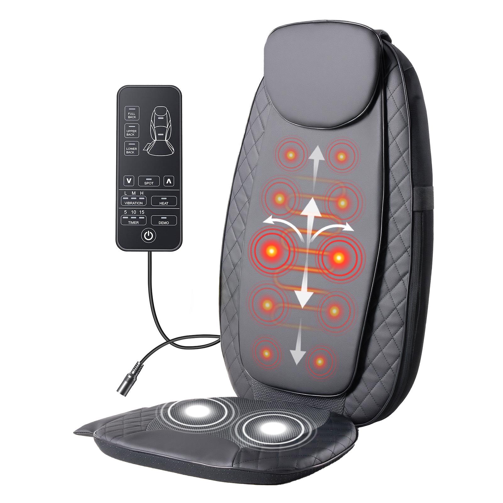 Back Massagers, Vibrating Heating Pad For Back, Massage Chair Pad For Pain Relief Deep Tissue - Image 9