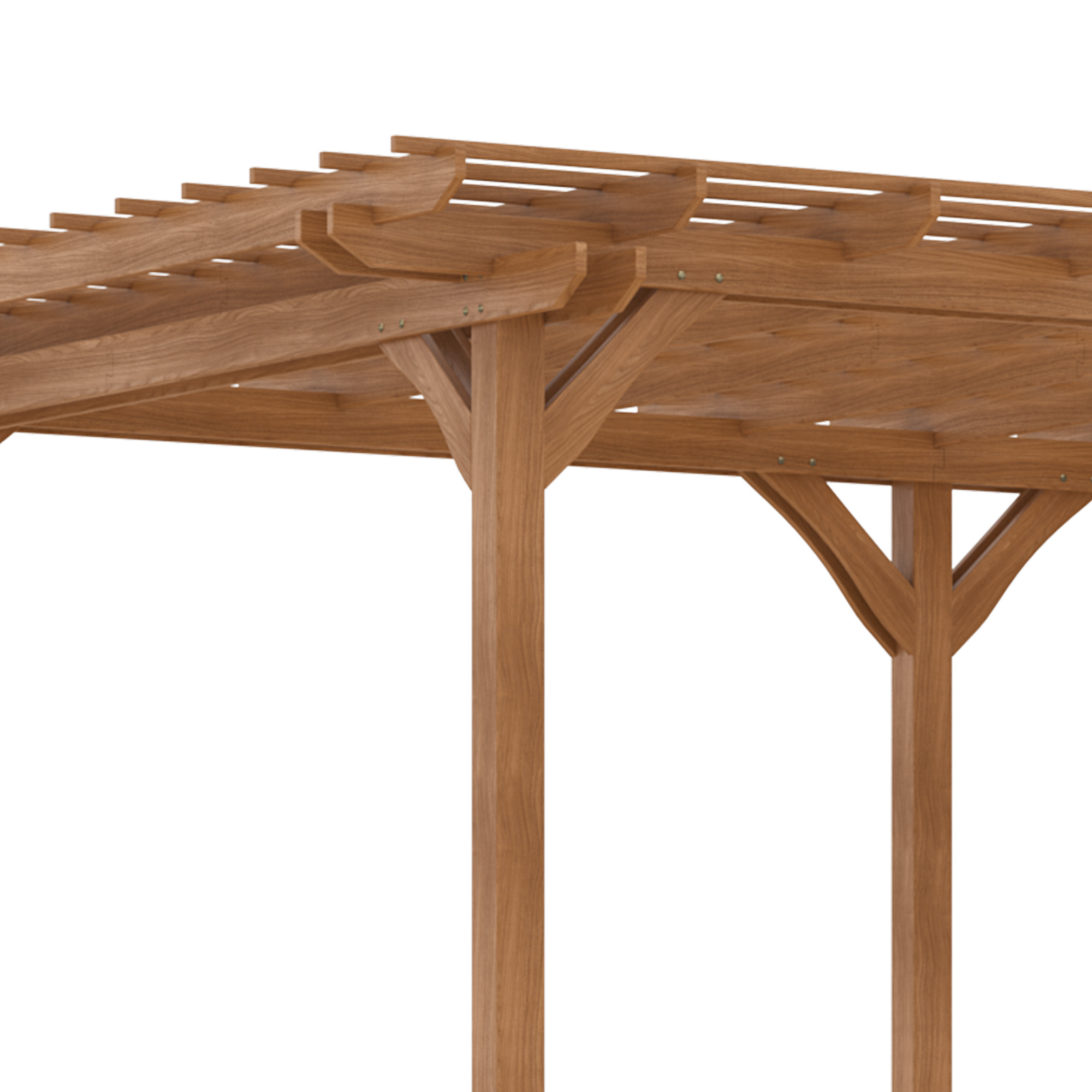 12 x 20 Outdoor Pergola, Wood Gazebo Grape Trellis with Stable Structure for Climbing Plant Support, Garden, Patio, Backyard, Deck - Image 6