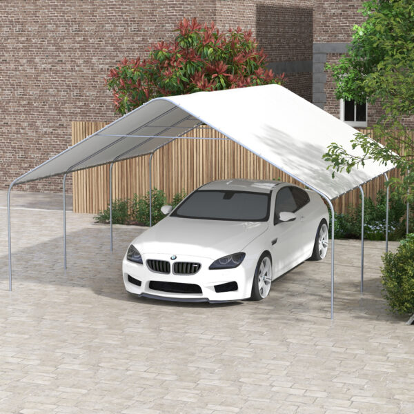 19 x 19.5 Carport, Portable Garage and Patio Canopy Tent, Anti-UV Cover for Car, Truck, Boat, Catering, Wedding
