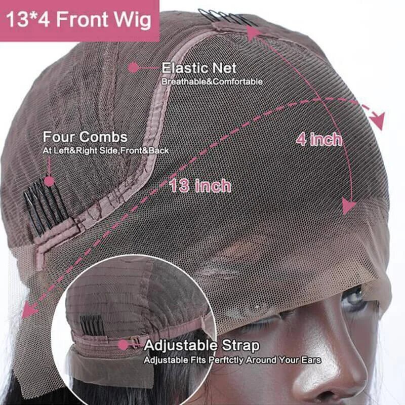 13x4 Lace Frontal Human Hair Wig P4 27 Body Wave Density - Image 6