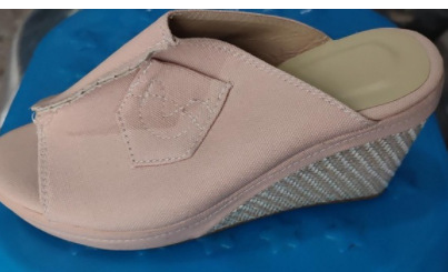 Summer Women Slippers Denim Fish Mouth Shoes Platform High-Heeled Wedge Sandals - Image 6