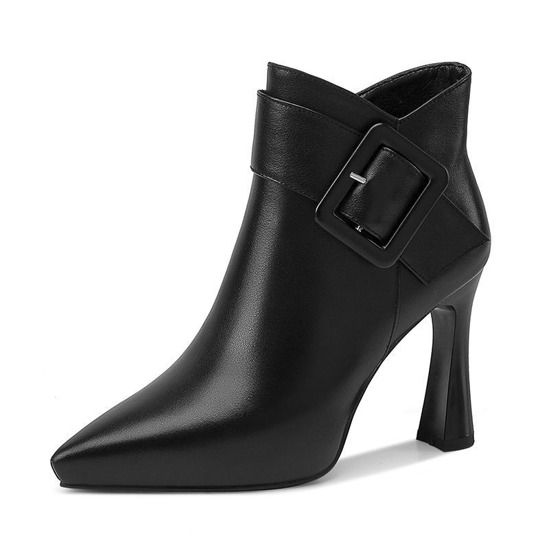 Women's High Heels Belt Buckle Design Skinny Boots - Image 10