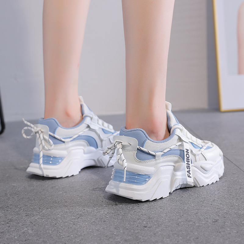 Women's Fashionable Breathable Mesh All-Match Platform Sports Shoes - Image 3