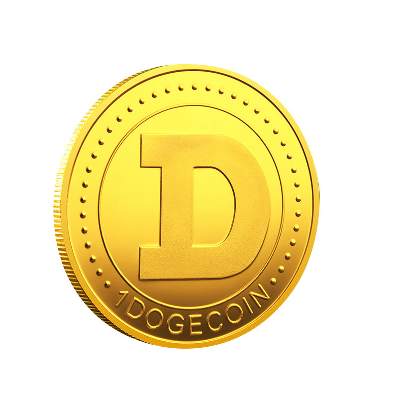 WOW Dogecoin To The Moon In Doge We Trust Gold Plated Commemorative Coins Cute Dog Pattern Printed Cllection Gifts - Image 2