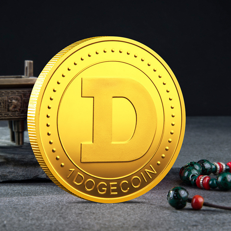 WOW Dogecoin To The Moon In Doge We Trust Gold Plated Commemorative Coins Cute Dog Pattern Printed Cllection Gifts - Image 6