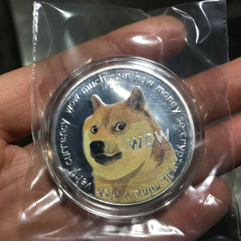 WOW Dogecoin To The Moon In Doge We Trust Gold Plated Commemorative Coins Cute Dog Pattern Printed Cllection Gifts - Image 7